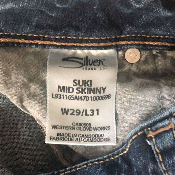 Silver Suki Mid Skinny Jeans - Picture 4 of 4